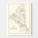 Vintage Map of Brazos County, Texas 1867