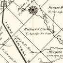 Vintage Map of Brazos County, Texas 1867