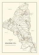 Vintage Map of Brazos County, Texas 1867