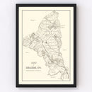 Vintage Map of Brazos County, Texas 1867