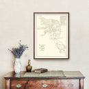 Vintage Map of Gillespie County, Texas 1850