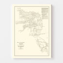 Vintage Map of Gillespie County, Texas 1850