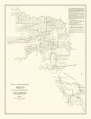 Vintage Map of Gillespie County, Texas 1850