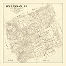 Vintage Map of McLennan County, Texas 1878