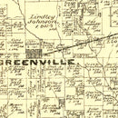 Vintage Map of Hunt County, Texas 1879