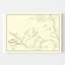 Vintage Map of Kinney County, Texas 1876