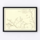 Vintage Map of Kinney County, Texas 1876