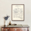 Vintage Map of Lamar County, Texas 1889