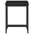 Klekner - 4 Piece Counter Height Table Set With Nesting Tables And Backless Stools - Charcoal