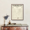 Vintage Map of Taylor County, Texas 1889