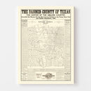 Vintage Map of Taylor County, Texas 1889
