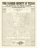 Vintage Map of Taylor County, Texas 1889