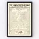 Vintage Map of Taylor County, Texas 1889