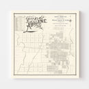 Vintage Map of Abilene, Texas 1885