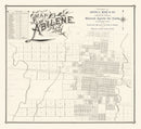 Vintage Map of Abilene, Texas 1885