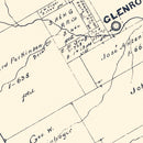 Vintage Map of Somervell County, Texas 1884