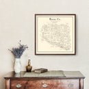 Vintage Map of Rains County, Texas 1888