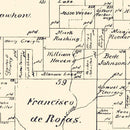 Vintage Map of Rains County, Texas 1888