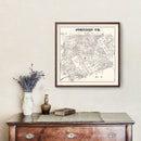 Vintage Map of Johnson County, Texas 1887