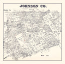 Vintage Map of Johnson County, Texas 1887