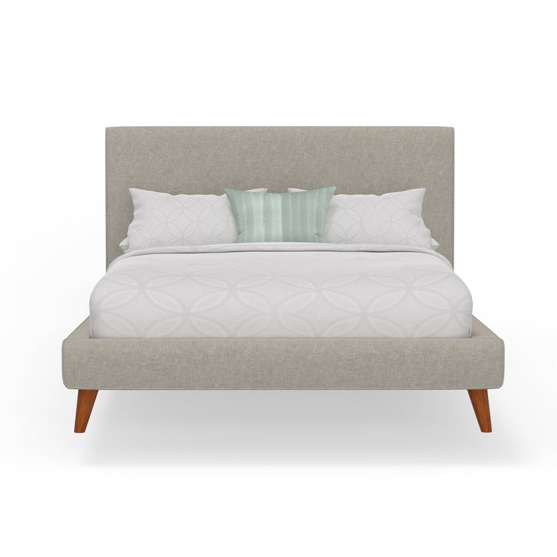 Britney Bed, Light Grey Linen