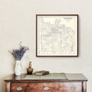 Vintage Map of Grayson County, Texas 1885
