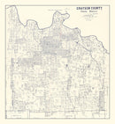 Vintage Map of Grayson County, Texas 1885
