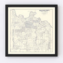 Vintage Map of Grayson County, Texas 1885