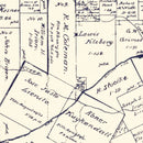 Vintage Map of Lee County, Texas 1888