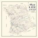 Vintage Map of Lee County, Texas 1888