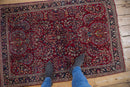 3.5x5 Vintage Sarouk Rug