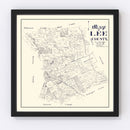 Vintage Map of Lee County, Texas 1888