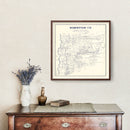Vintage Map of Robertson County, Texas 1889