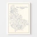 Vintage Map of San Jacinto County, Texas 1889