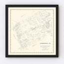 Vintage Map of Somervell County, Texas 1884