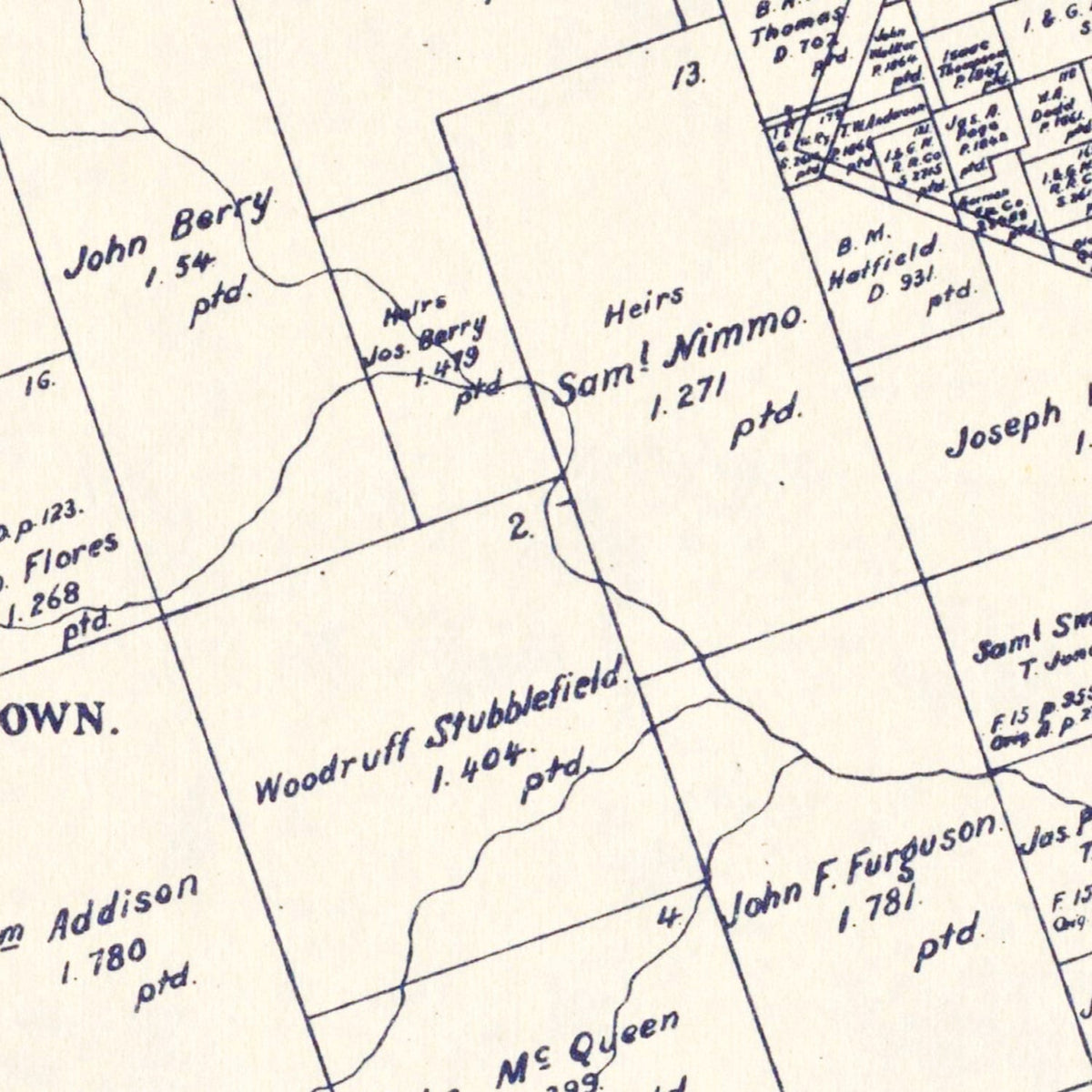 Vintage Map of Williamson County, Texas 1888, photo 2 of 5