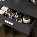 Vanity Desk Set with LED Lighted Mirror & Padded Stool