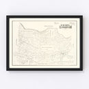 Vintage Map of Wichita County, Texas 1889