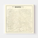 Vintage Map of Parker County, Texas 1889