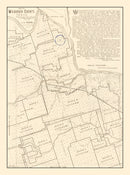 Vintage Map of Wilbarger County, Texas 1887