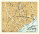 Vintage Railroad Map of United States 1887