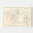 Vintage Map of Houston, Texas 1884