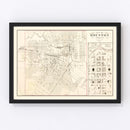 Vintage Map of Houston, Texas 1884