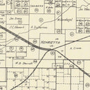 Vintage Map of Clay County, Texas 1882