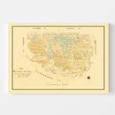 Vintage Map of Orange County, Texas 1880