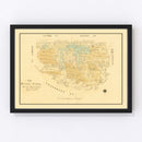 Vintage Map of Orange County, Texas 1880