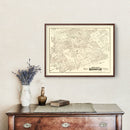 Vintage Map of Johnson County, Texas 1888