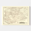 Vintage Map of Johnson County, Texas 1888