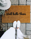 Well Hello There Vinyl Coir Doormat