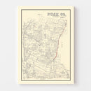 Vintage Map of Rusk County, Texas 1895